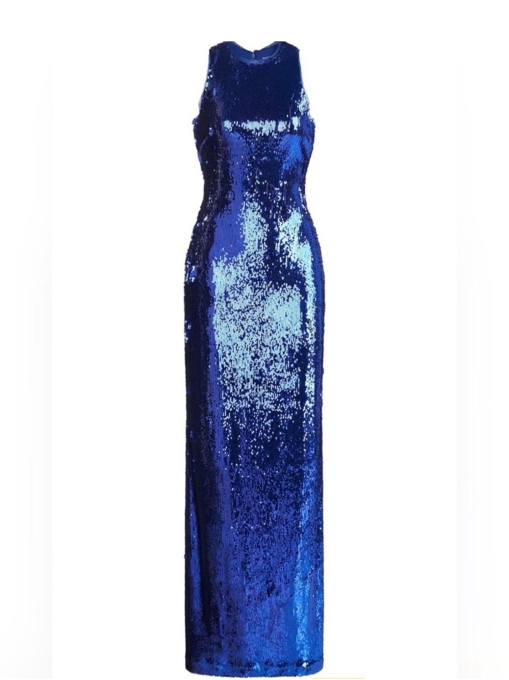 Halston Heritage Electric Blue Sequin Maxi Dress - Picture 4 of 11